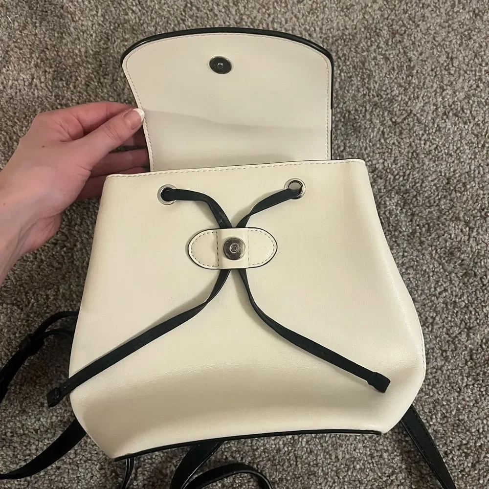 DKNY White and Gray convertible backpack bag